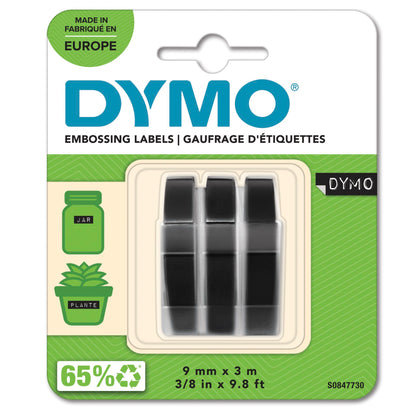 1x3 Dymo Embossing Labels 9mm black