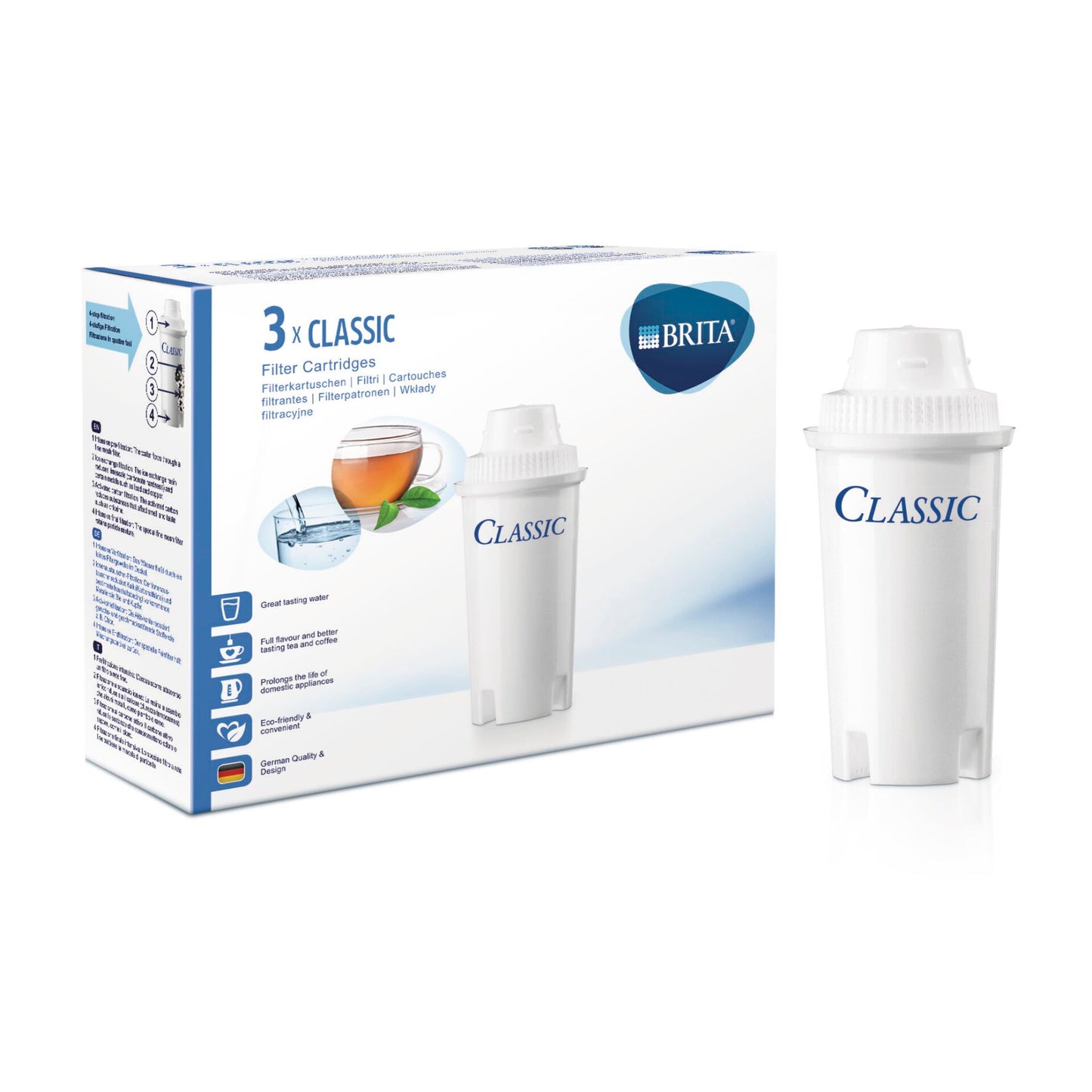 1x3 Brita Filter Cartridges Classic Pack 3