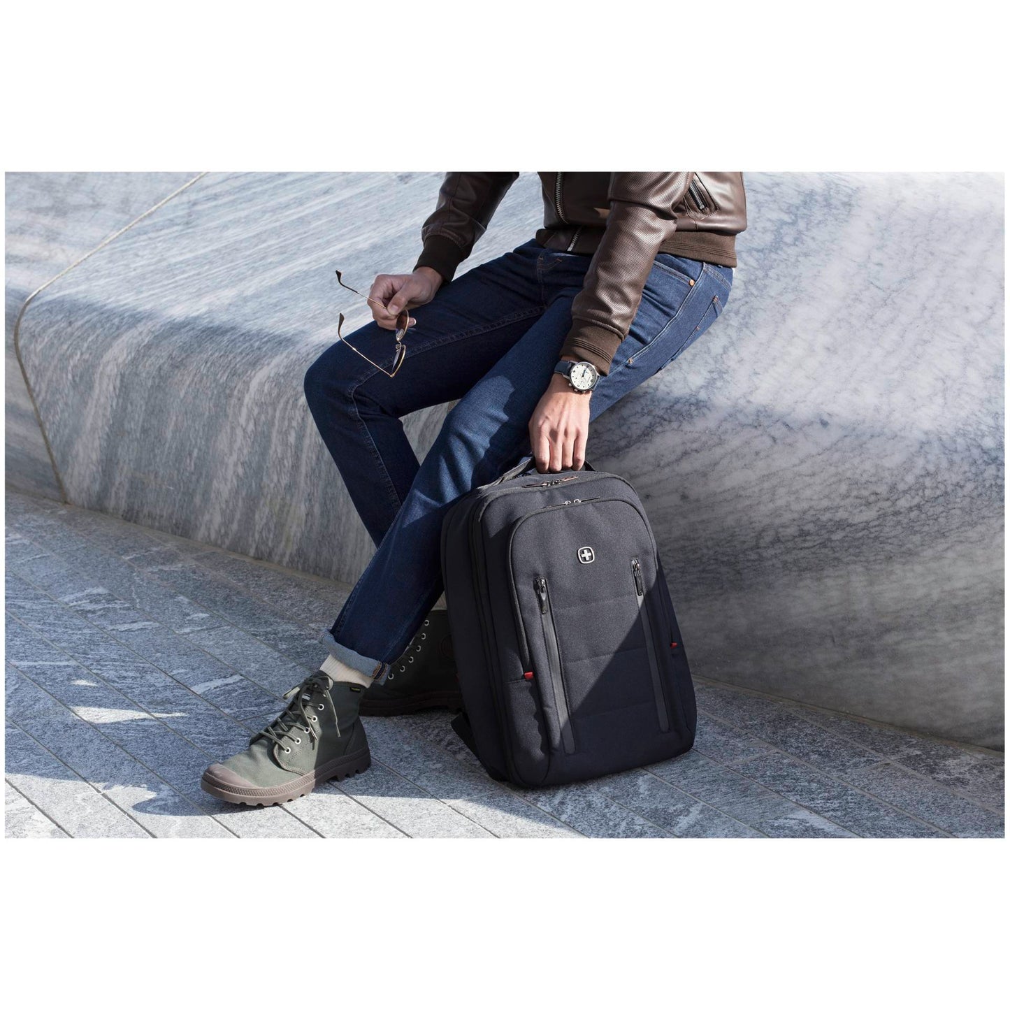 Wenger City Traveler Carry-On Notebook Backpack 16  black