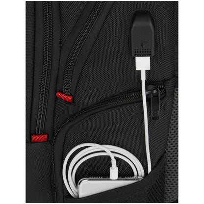 Wenger Pegasus Deluxe Ballistic Notebook Backpack 16  black