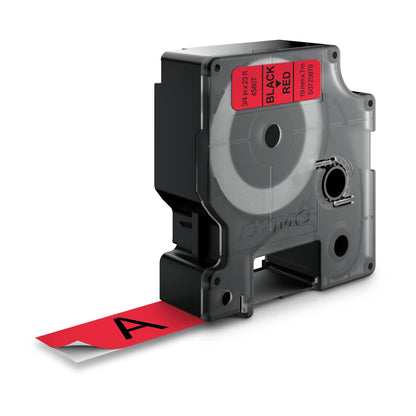 Dymo D1 Schriftband 19 mm x 7 m black to red