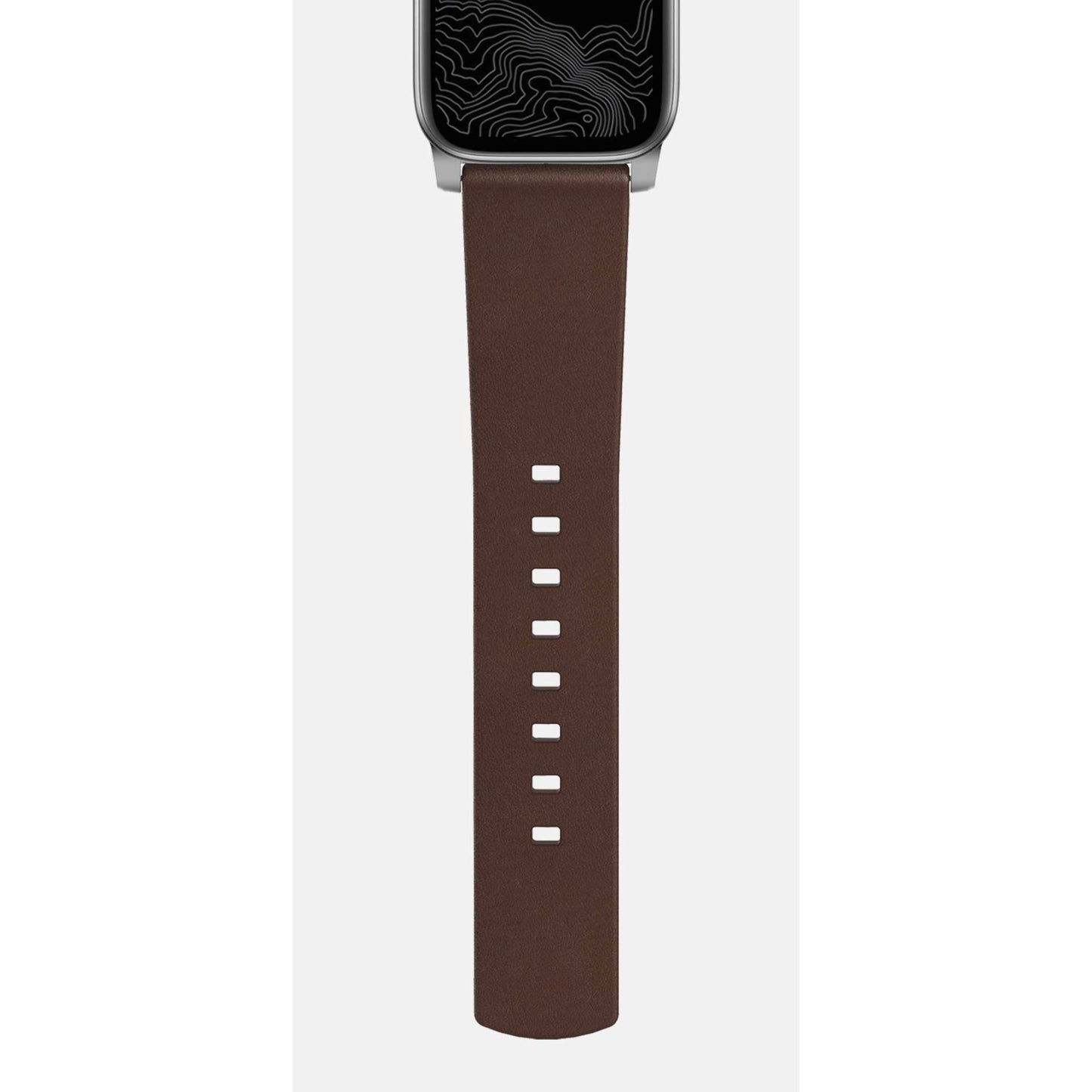 Nomad Strap Modern Leather Brown Connector Silver 38/40/41 mm