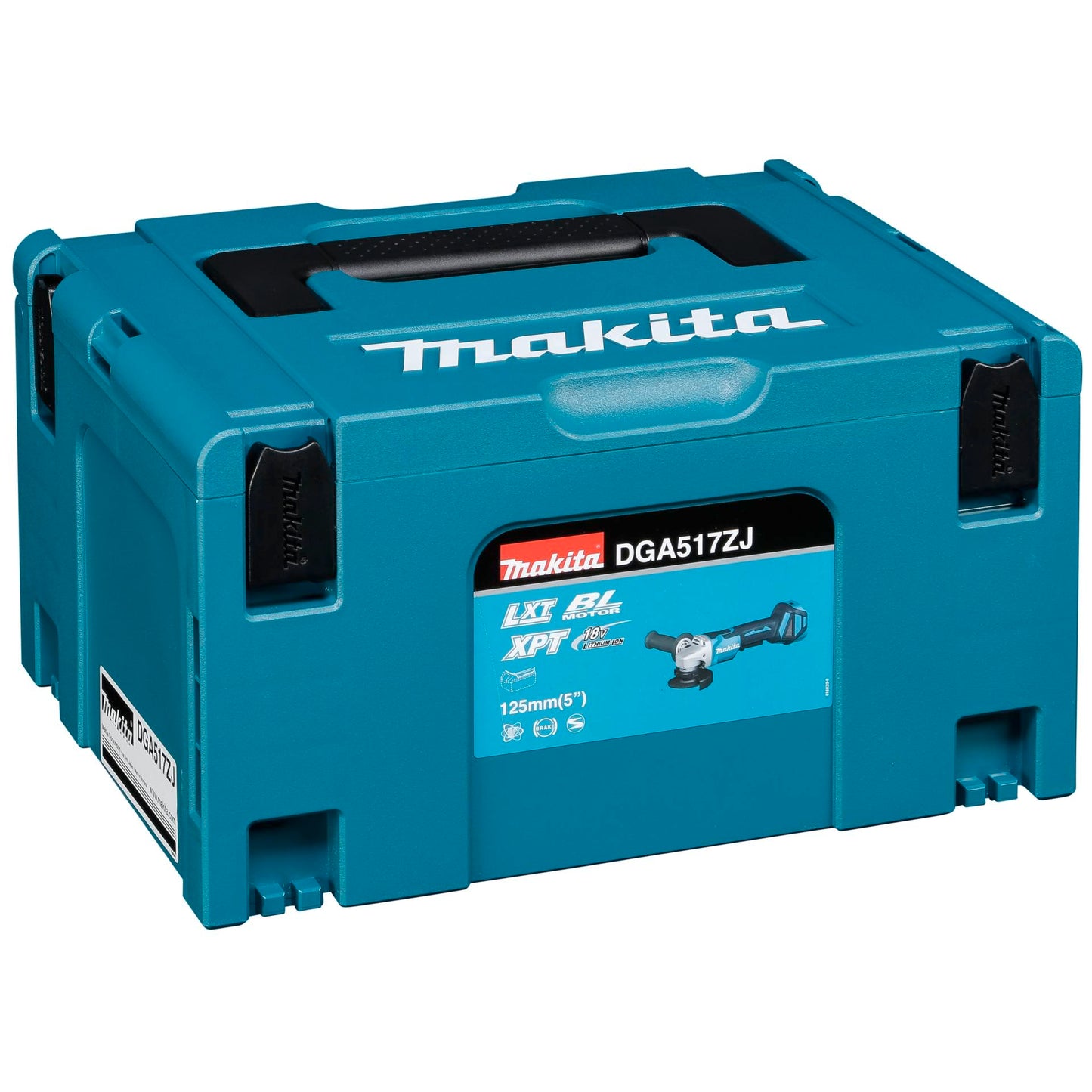 Makita DGA517ZJ Cordless Angle Grinder  Makpac
