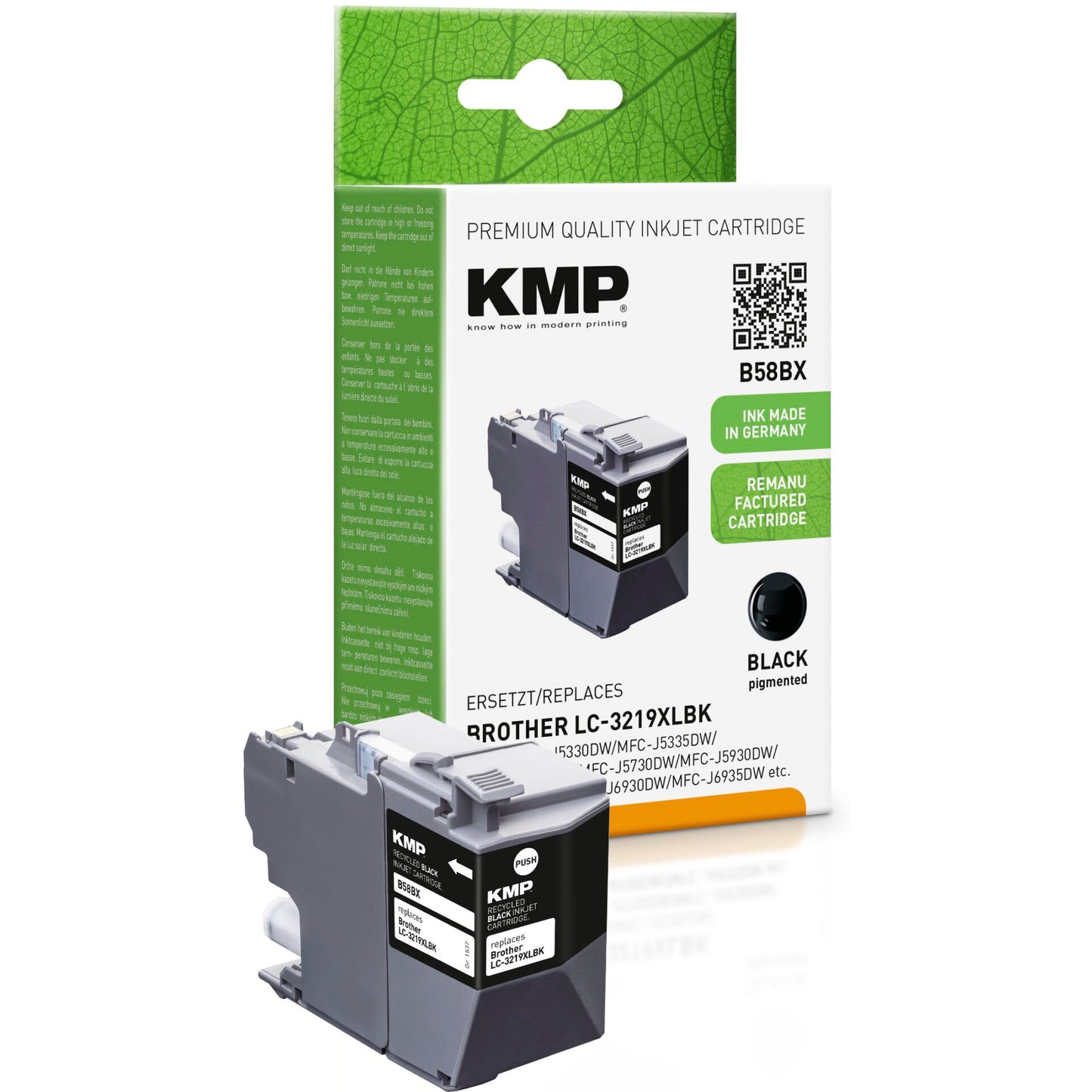 KMP B58BX ink cartridge black comp. with Brother LC-3219XLBK