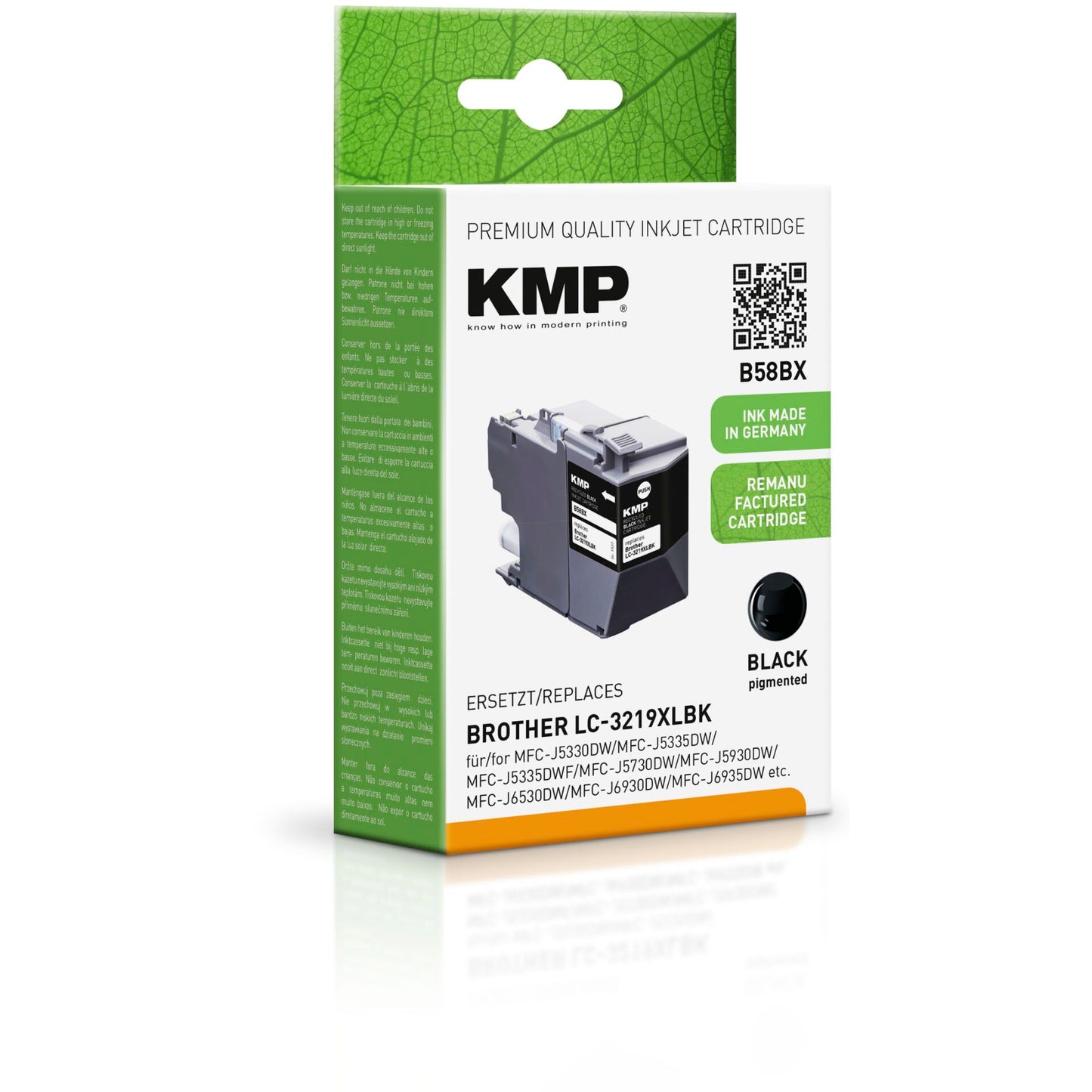 KMP B58BX ink cartridge black comp. with Brother LC-3219XLBK