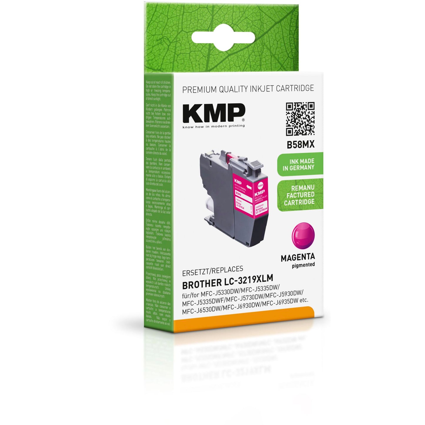 KMP B58MX ink cartridge magenta comp. with Brother LC-3219XLM