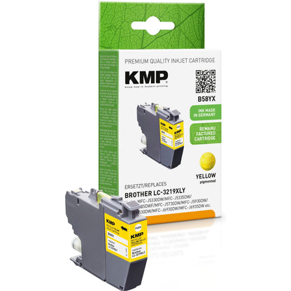KMP B58YX ink cartridge yellow comp. with Brother LC-3219XLY