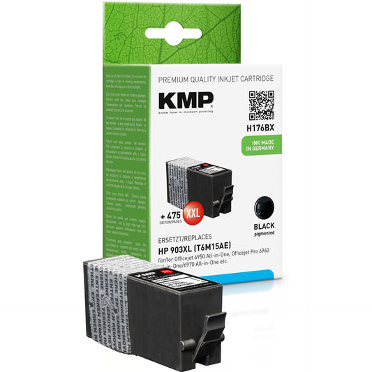 KMP H176BX ink cartridge black compatible mit HP T6M15AE 903XXL