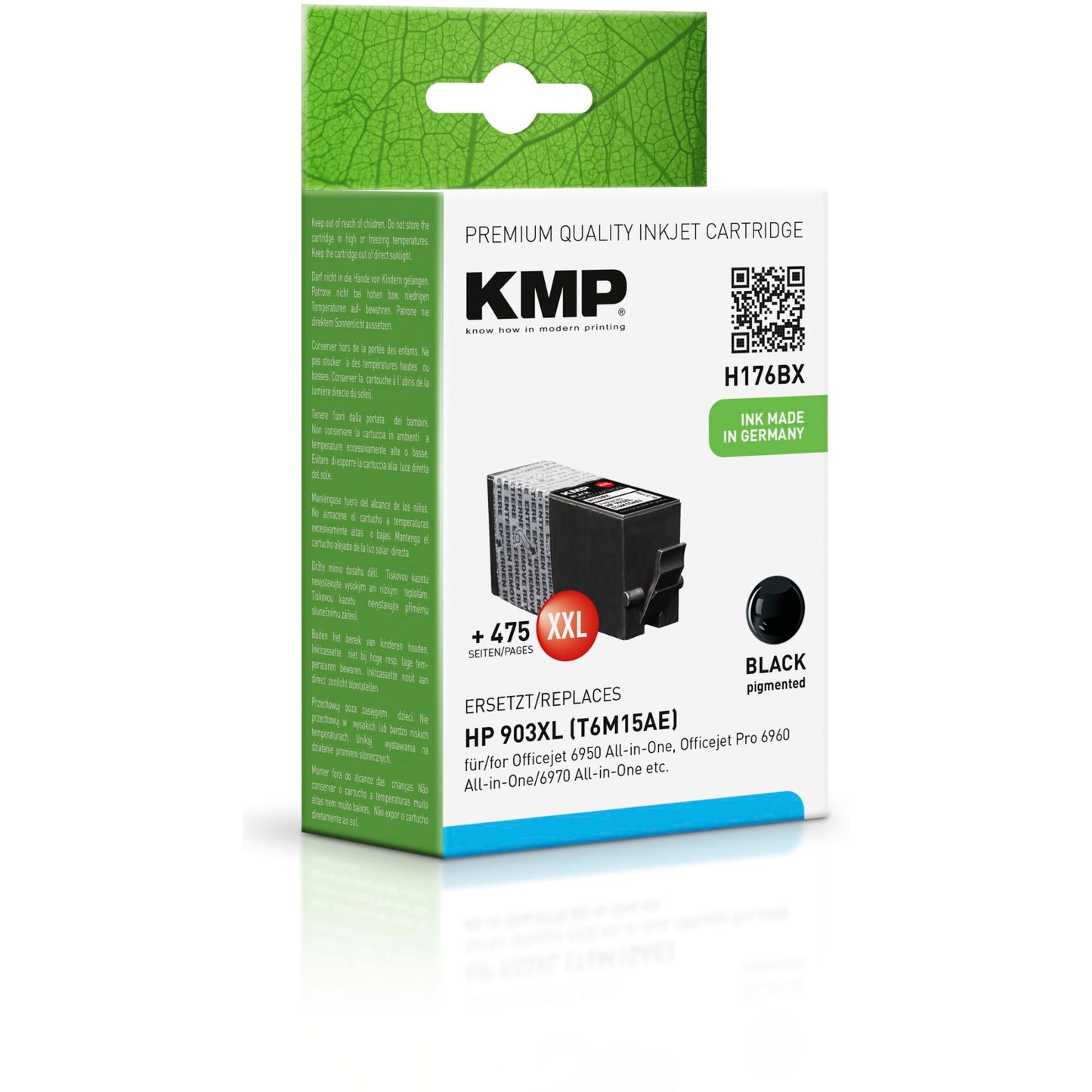 KMP H176BX ink cartridge black compatible mit HP T6M15AE 903XXL