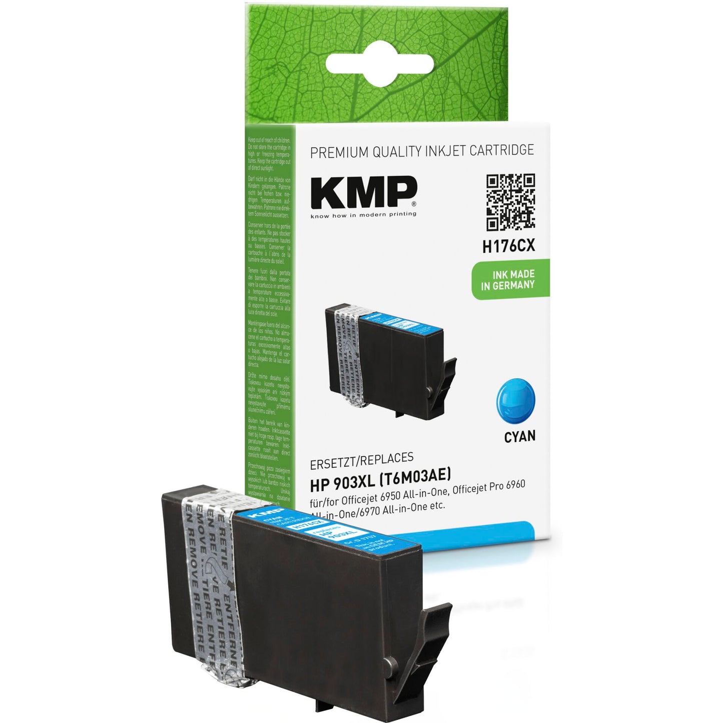 KMP H176CX ink cartridge cyan compatible with HP T6M03AE 903XL