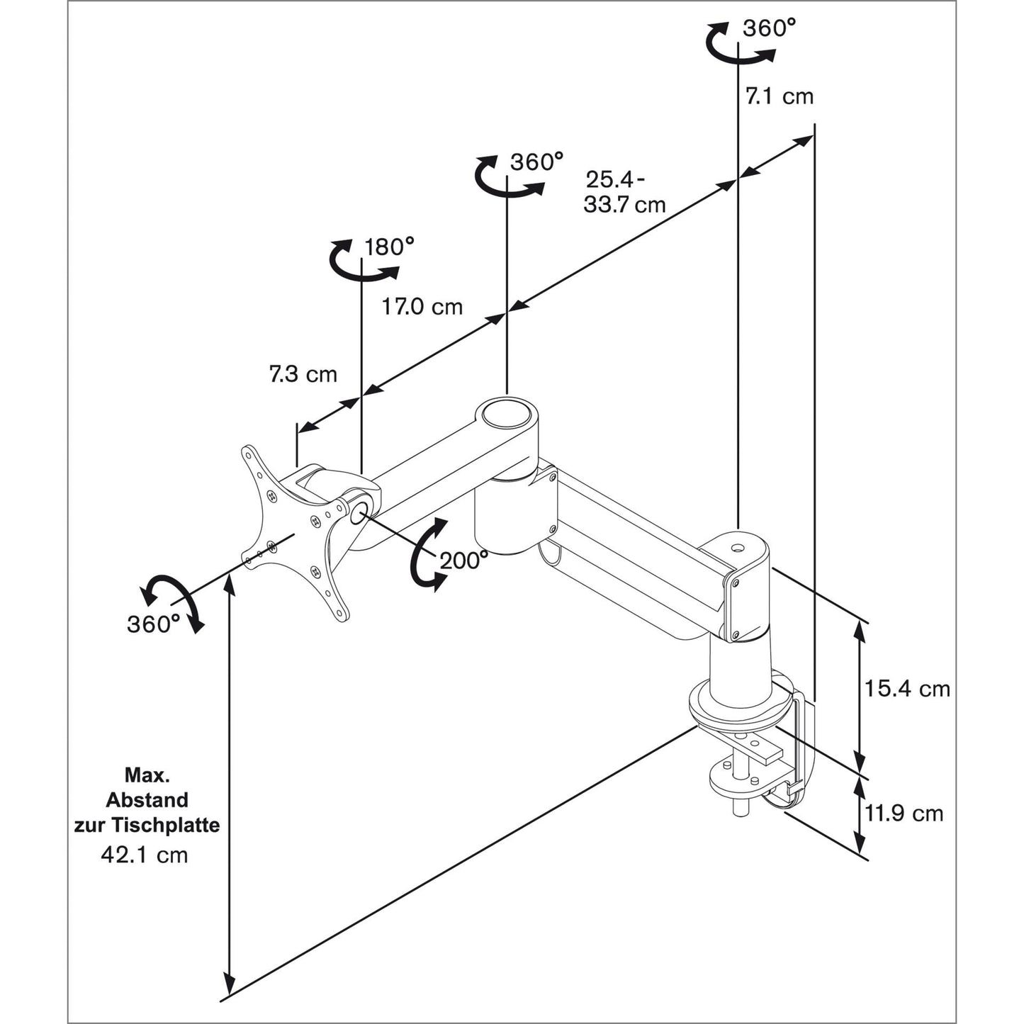 Vogels PFD 8541 Monitor Desk Mount         MIS-D