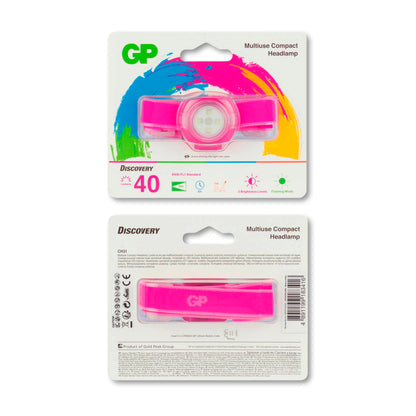 GP Head Lamp  CH31      40 Lumen 2 x CR 2025 pink 260GPACTCH31002