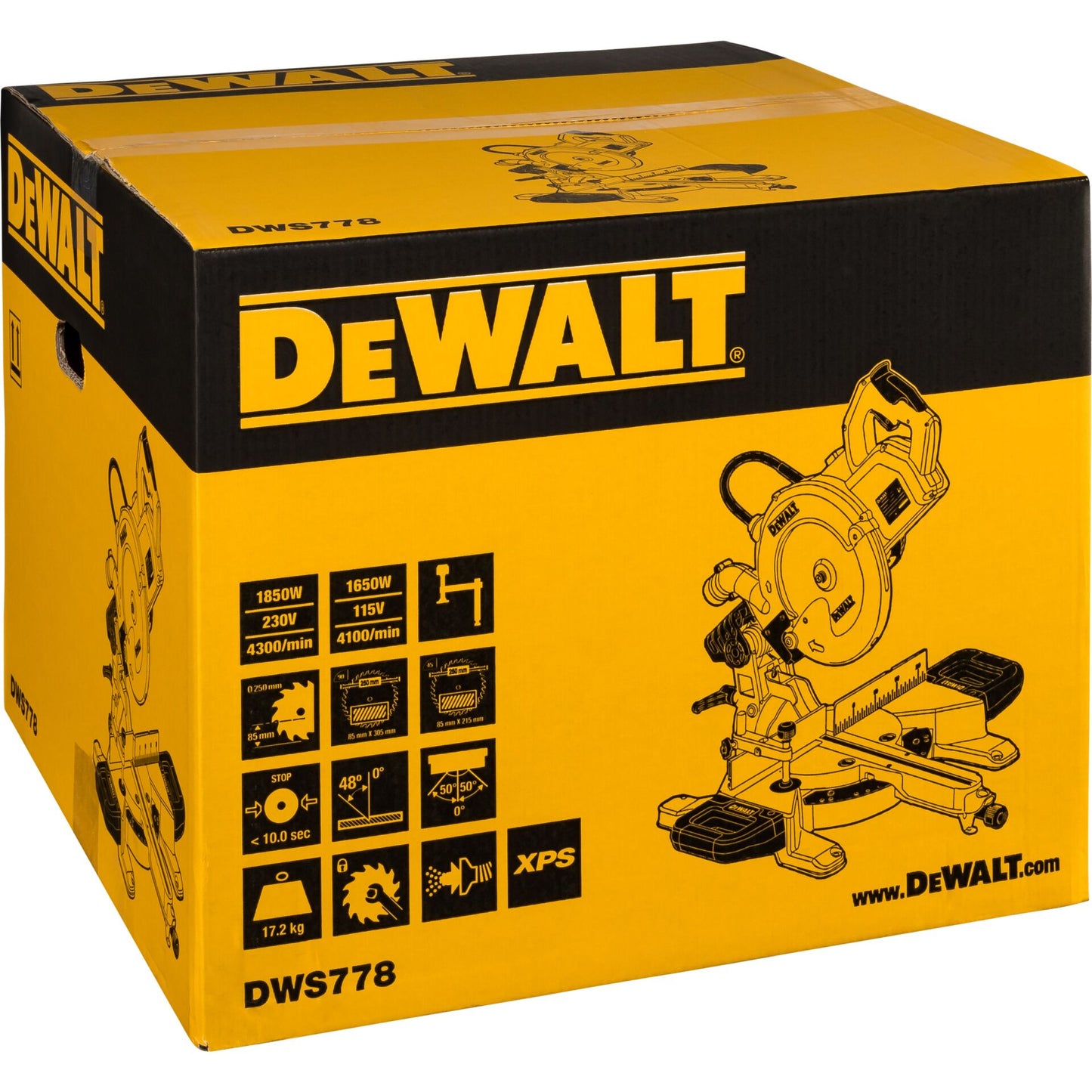 DeWalt DWS778-QS Mitre Saw  250 mm 1850 Watt