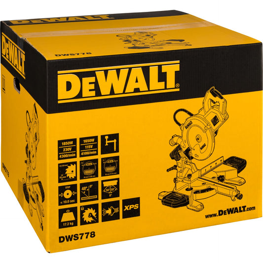 DeWalt DWS778-QS Mitre Saw  250 mm 1850 Watt