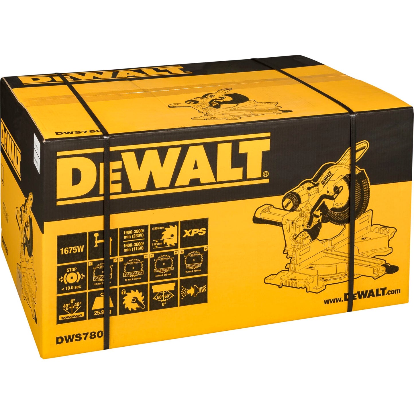 DeWalt DWS780KIT Paneelsägen-Set incl. Unterges.