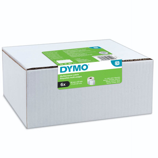Dymo Universal Lables 32 x 57 mm white 6x 1000 pcs.