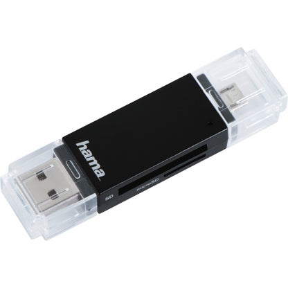 Hama USB 2.0 OTG Card Reader Basic  SD/microSD black