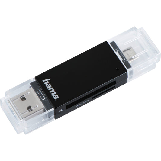 Hama USB 2.0 OTG Card Reader Basic  SD/microSD black