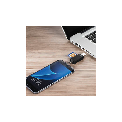 Hama USB 2.0 OTG Card Reader Basic  SD/microSD black