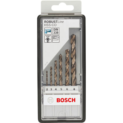 Bosch RobustLine HSS-Co 6 piece Drill Bit Set