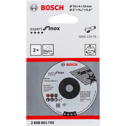 Bosch Roughing Wheel 76x4x10mm ExpertforInox