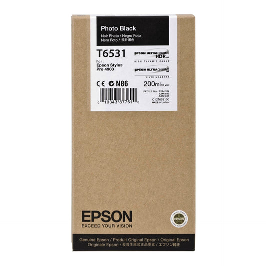 Epson ink cartridge photo black   T 653 200 ml      T 6531