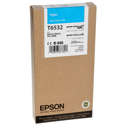 Epson ink cartridge cyan T 653 200 ml              T 6532