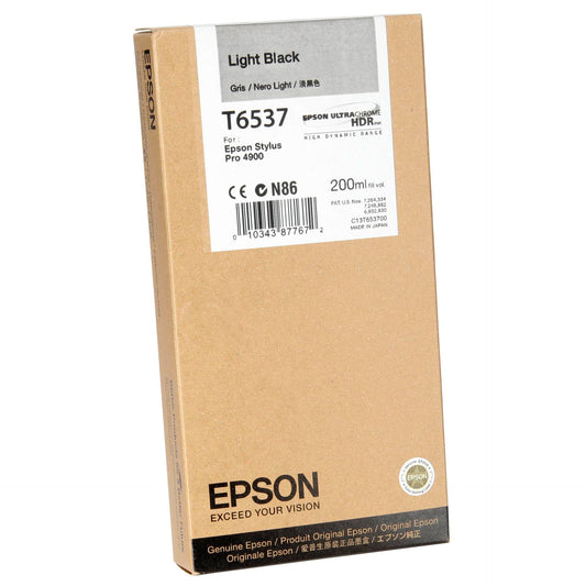 Epson ink cartridge light black   T 653 200 ml      T 6537