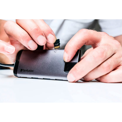 Verbatim USB-C Multiport Hub USB 3.0 HDMI Ethernet SD/microSD