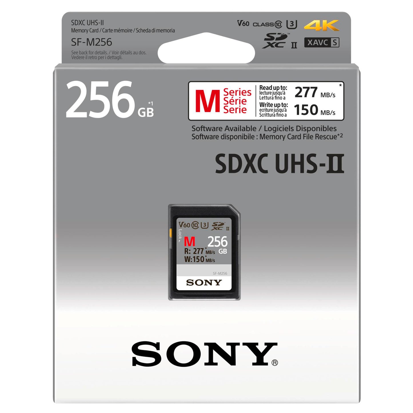 Sony SDXC M series         256GB UHS-II Class 10 U3 V60