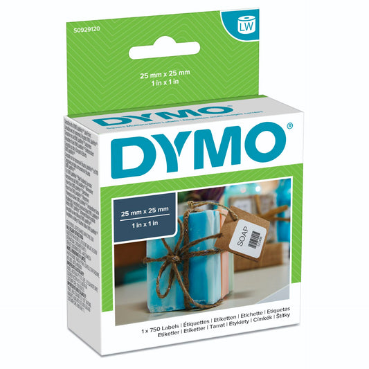 Dymo Square Multipurpose Labels 25 x 25 mm, 750 pcs.
