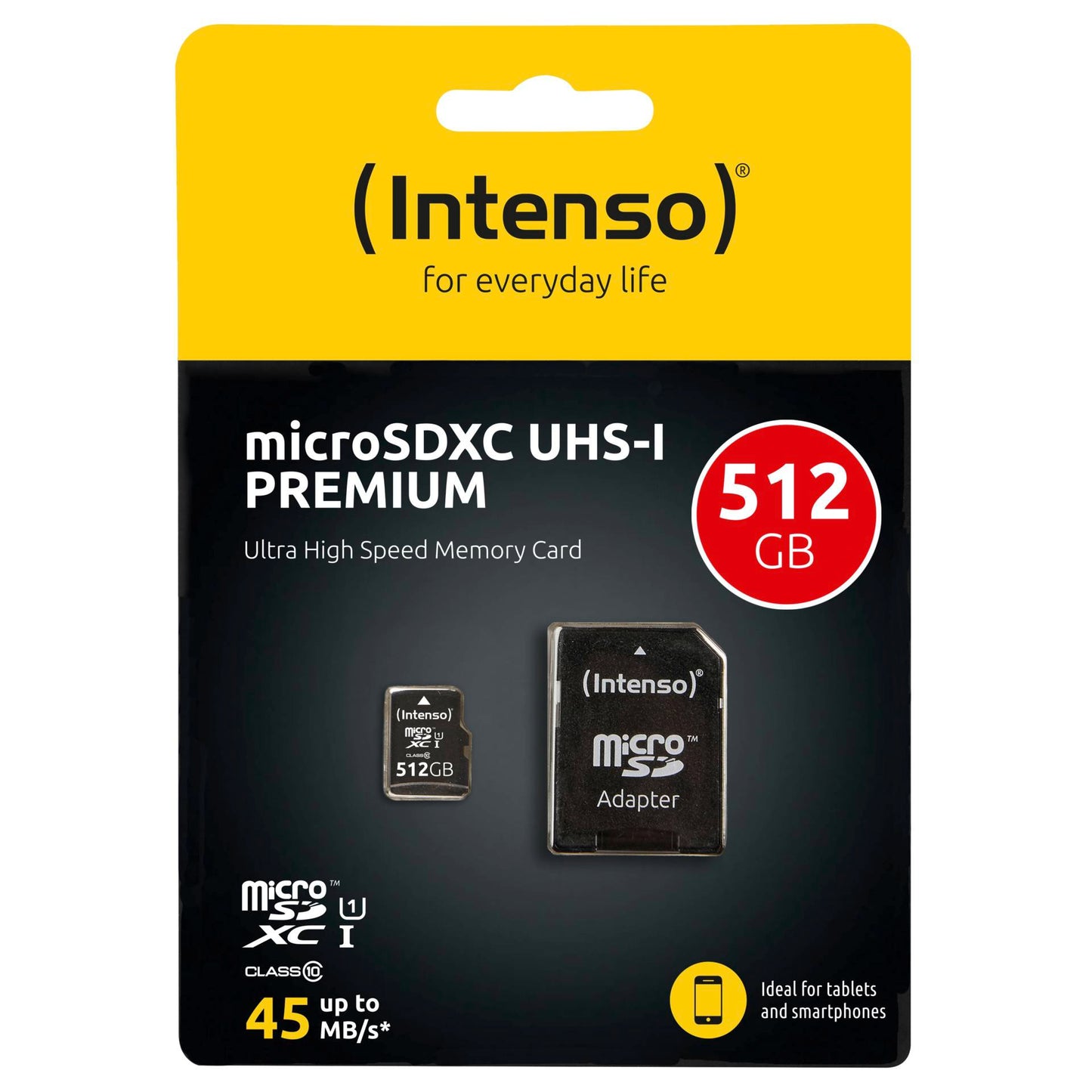 Intenso microSDXC Cards    512GB Class 10 UHS-I Premium