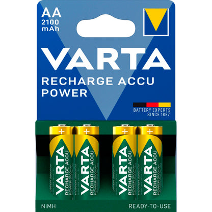 1x4 Varta Rechargeable Accu AA Ready2Use NiMH 2100 mAh Mignon