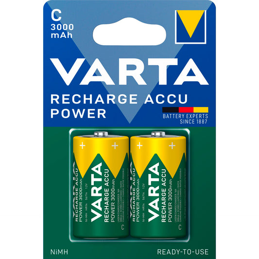 1x2 Varta Rechargeable Accu C Ready2Use NiMH Baby 3000 mAh