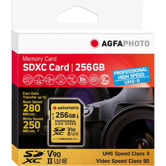 AgfaPhoto SDXC UHS II      256GB Professional High Speed U3 V90