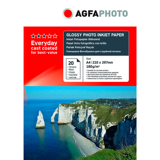 AgfaPhoto Everyday Photo Inkjet Paper Glossy 180 g A 4 20 Sheets