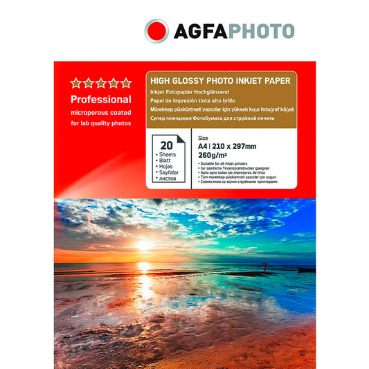 AgfaPhoto Professional Photo Paper High Gloss 260 g A 4 20 Bl