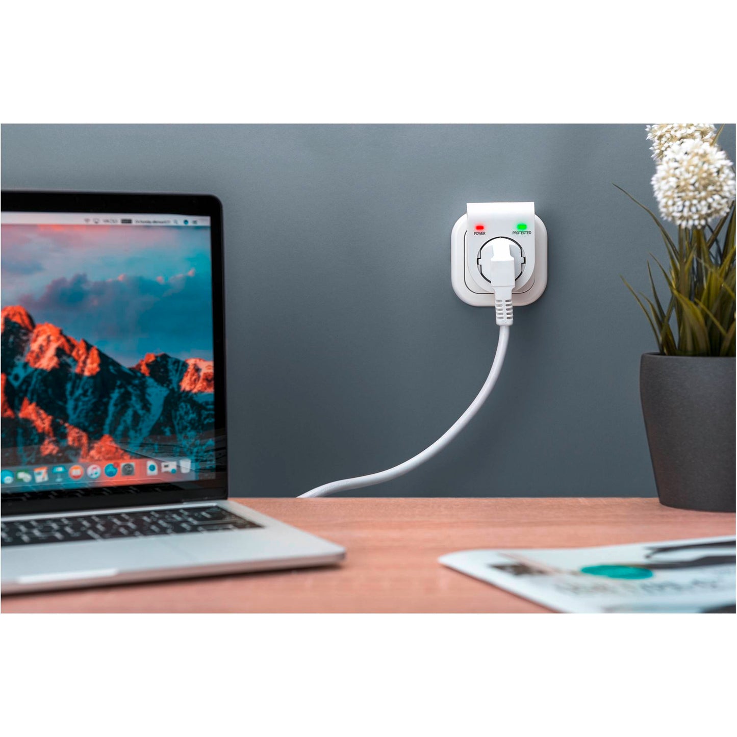 DIGITUS overvoltage protection adap. LED 1xCEE 7/7 TV-GS CE-LVD