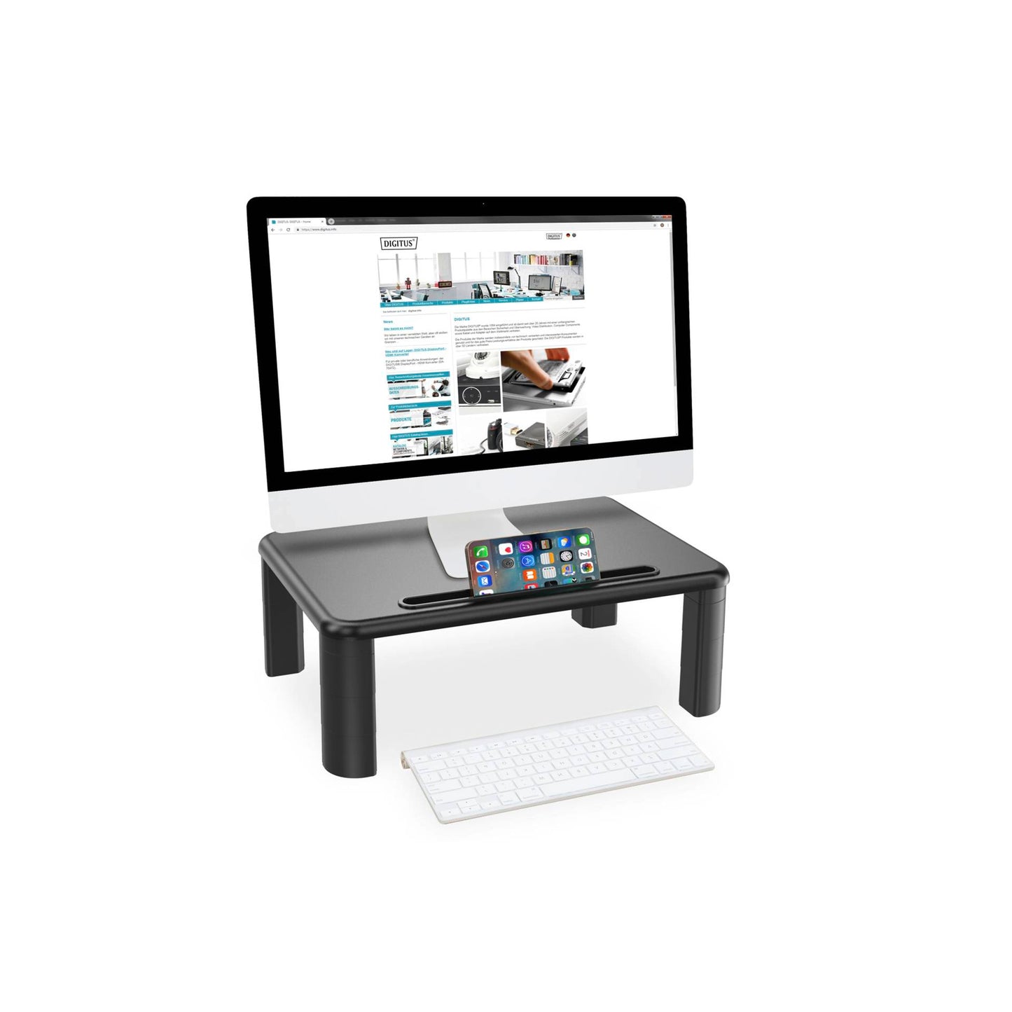 DIGITUS ergo. Monitor stand adjustable 400x280x143mm 10kg