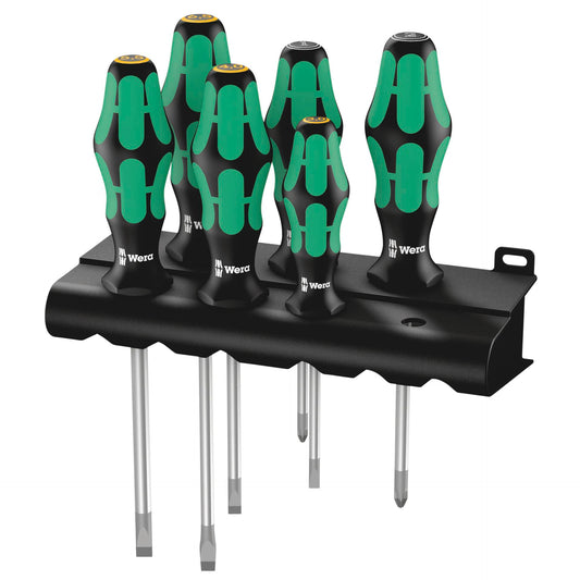 WERA 334/355/6 Kraftform Plus Lasertip screwdriver set