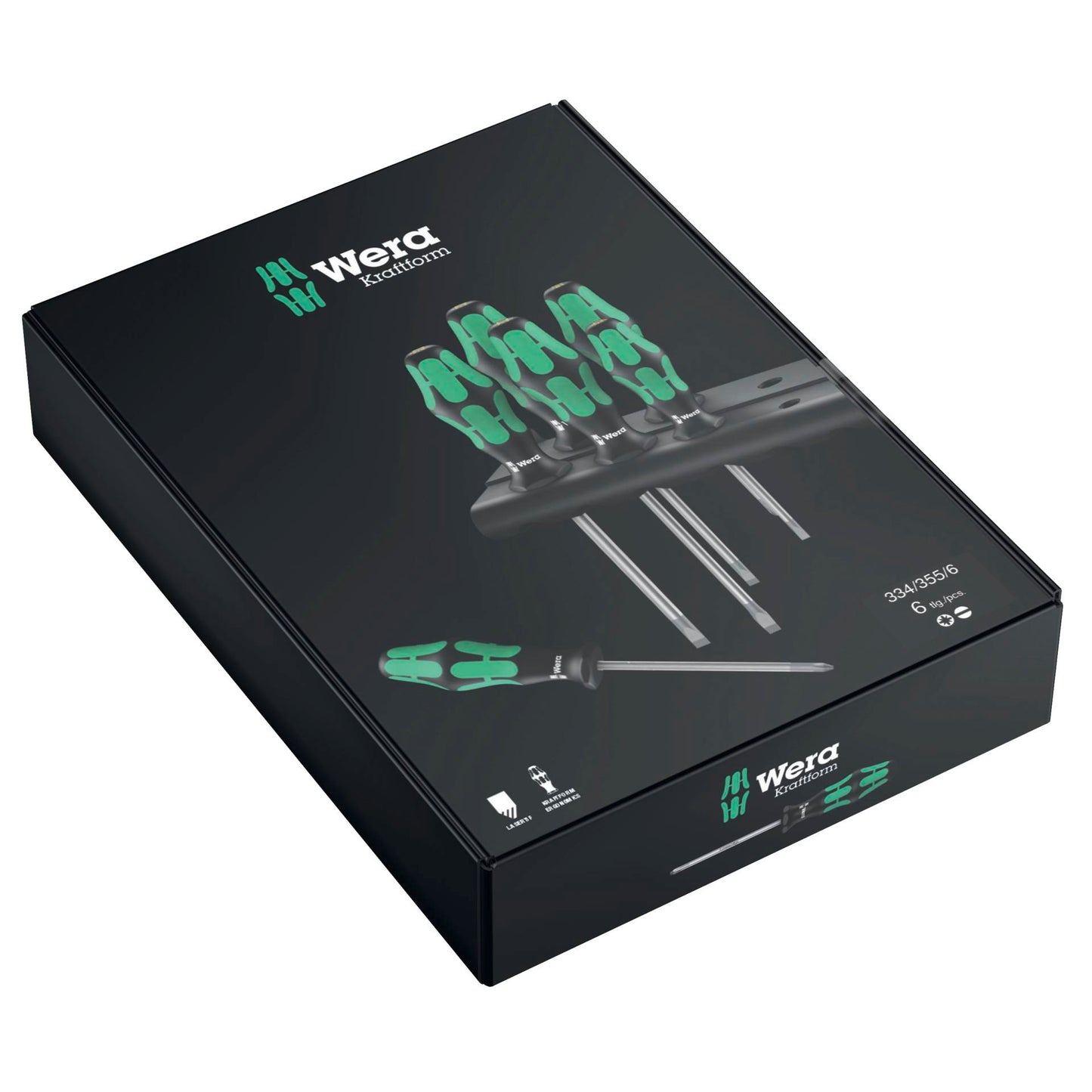 WERA 334/355/6 Kraftform Plus Lasertip screwdriver set