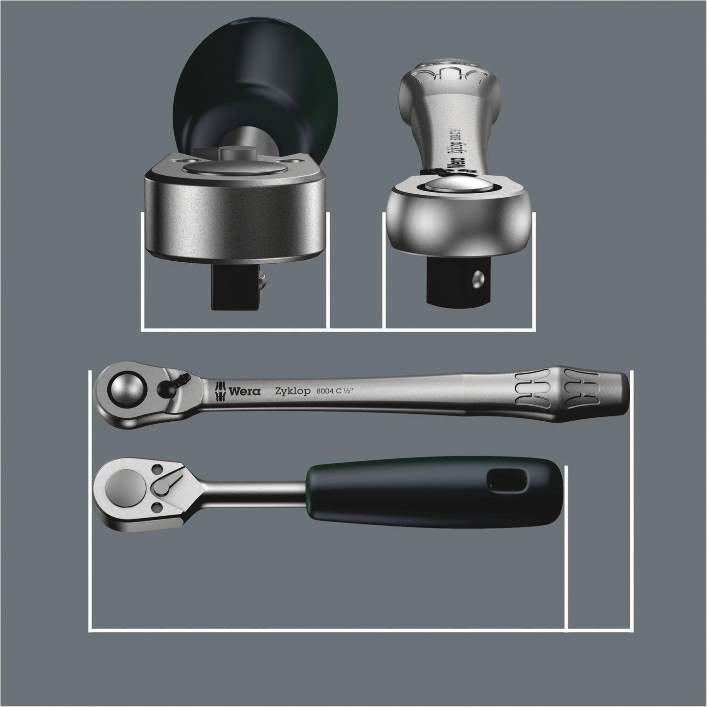 WERA 8100 SC 8 Zyklop metal ratchet set