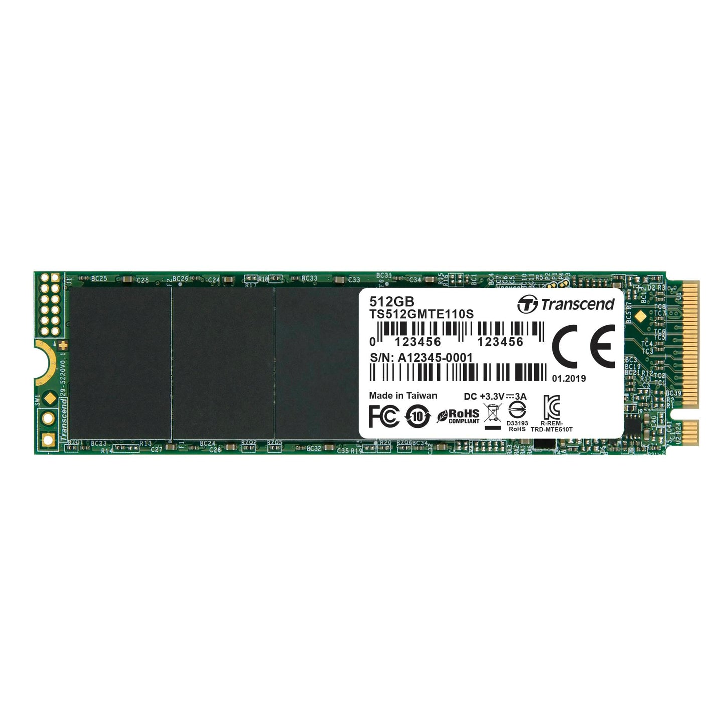 Transcend SSD MTE110S      512GB NVMe PCIe Gen3 x4