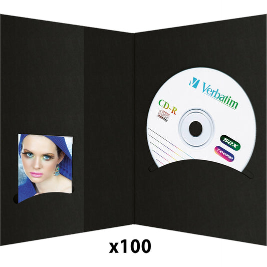 1x100 Daiber Folders with CD archieve, 10x15, black