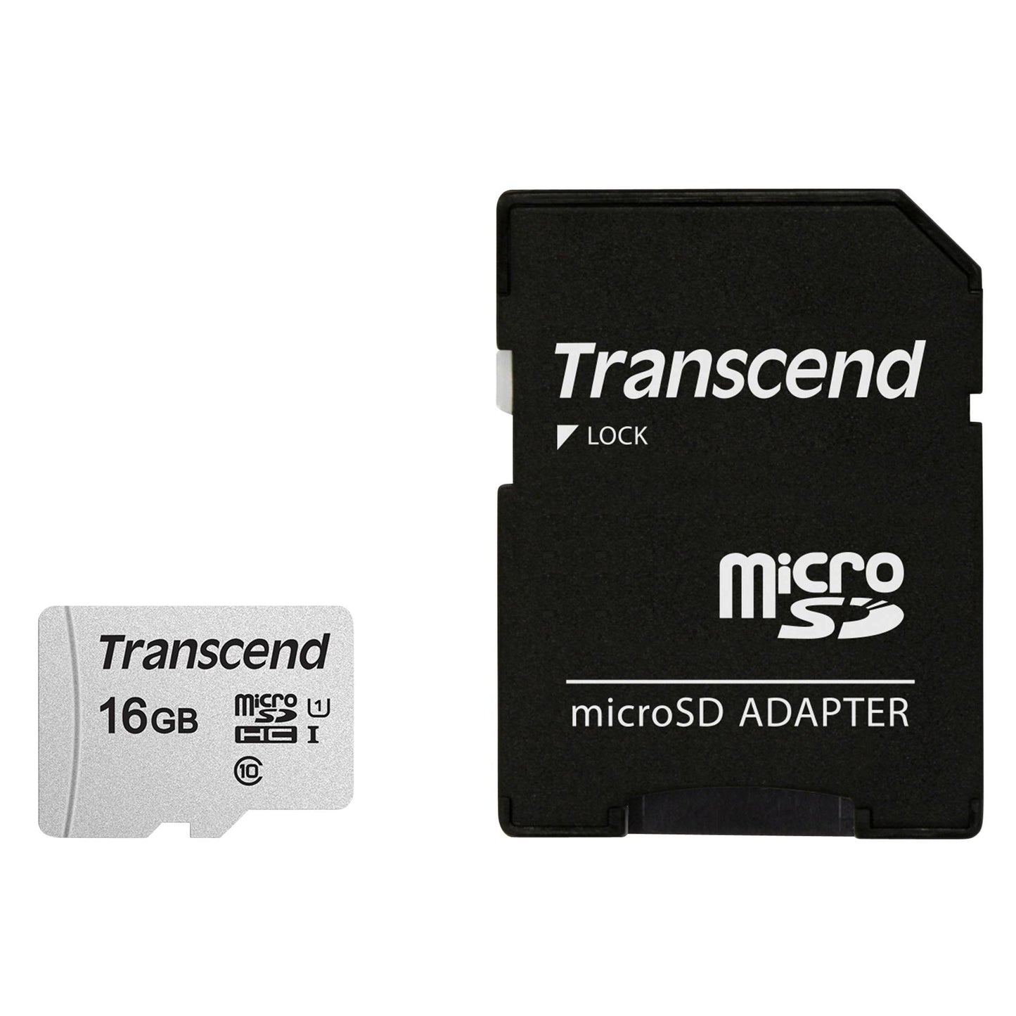 Transcend microSDHC 300S-A  16GB Class 10 UHS-I U1 with adapter