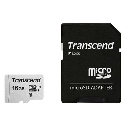 Transcend microSDHC 300S-A  16GB Class 10 UHS-I U1 with adapter