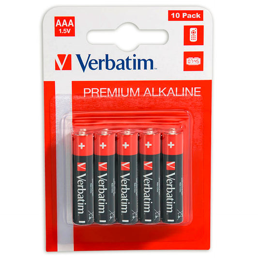 1x10 Verbatim Alkaline battery Micro AAA LR 03            49874