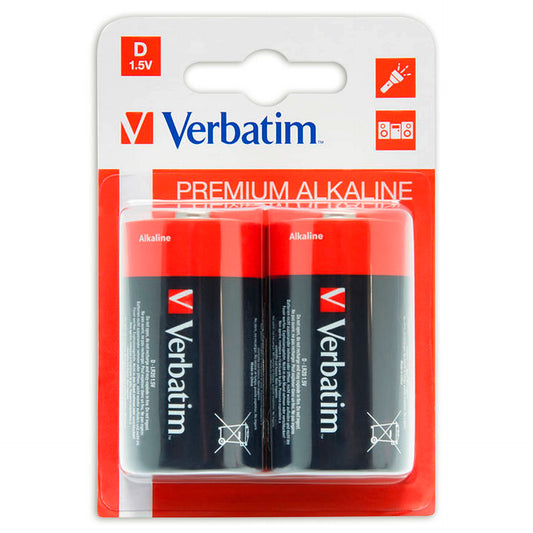 1x2 Verbatim Alkaline battery Mono D LR 20               49923