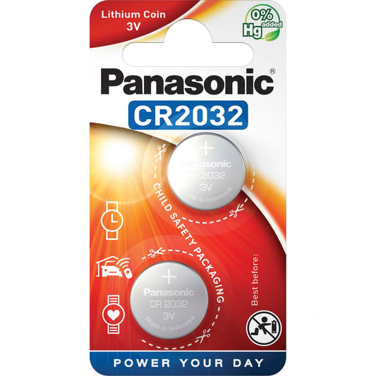 1x2 Panasonic CR 2032 Lithium Power