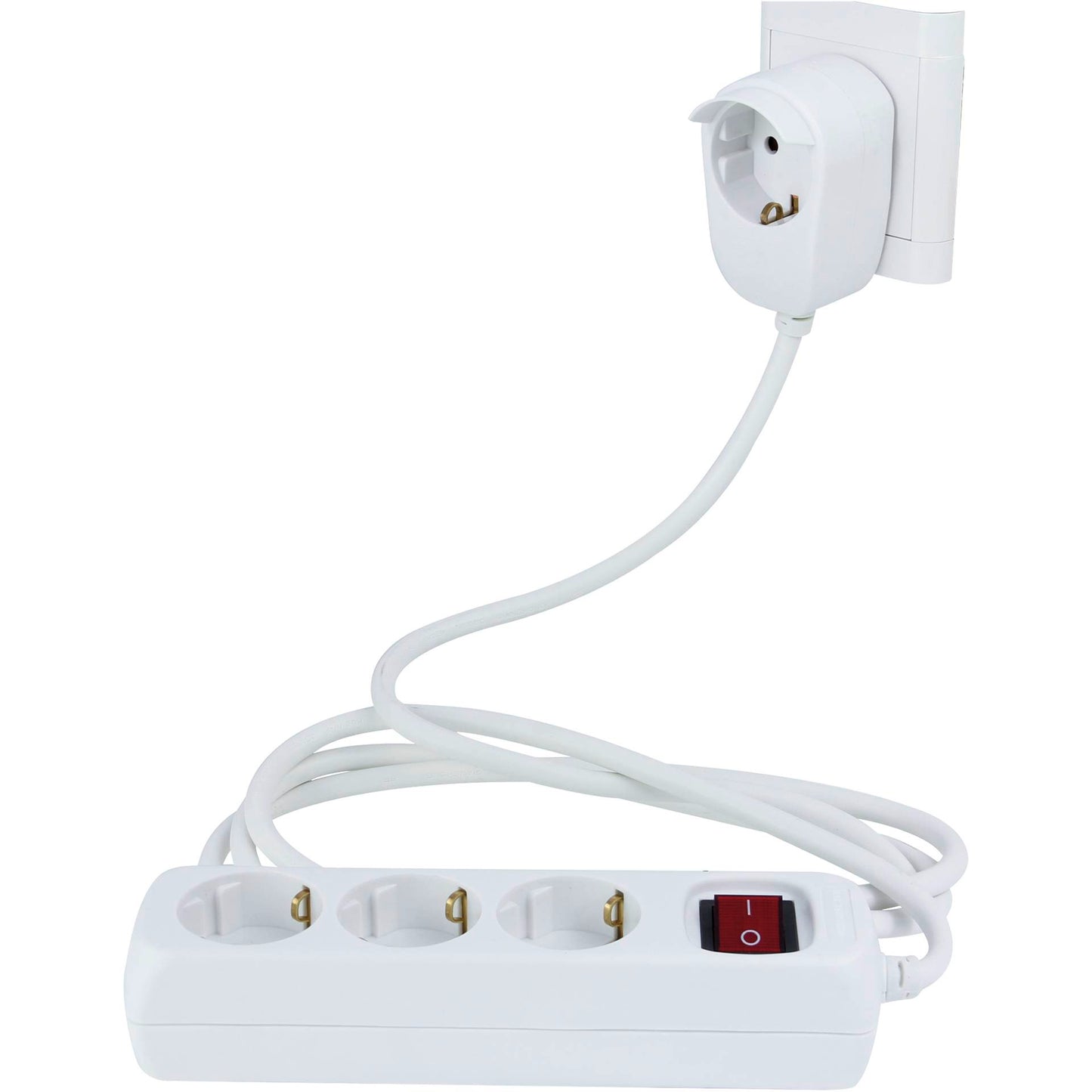 REV Multiple Socket Outlet 3+1-fold 5m + switch white